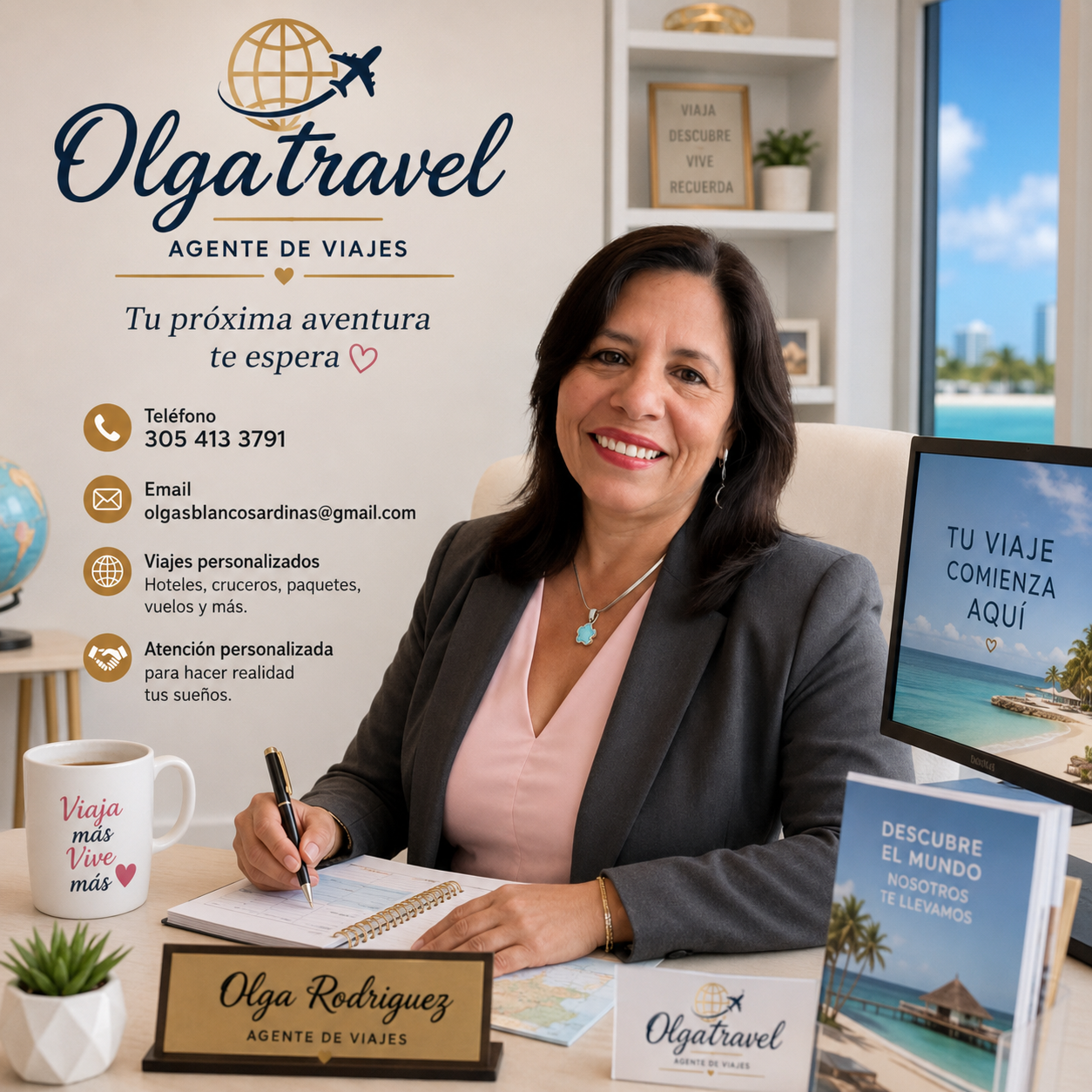 Olga Rodriguez, agente de viajes